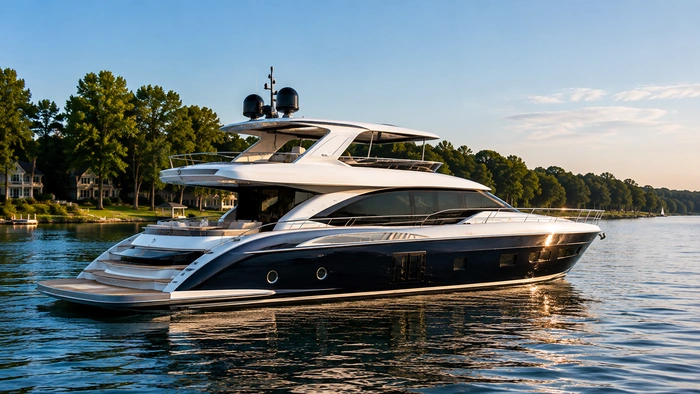 Yachtfahrt am späten Nachmittag